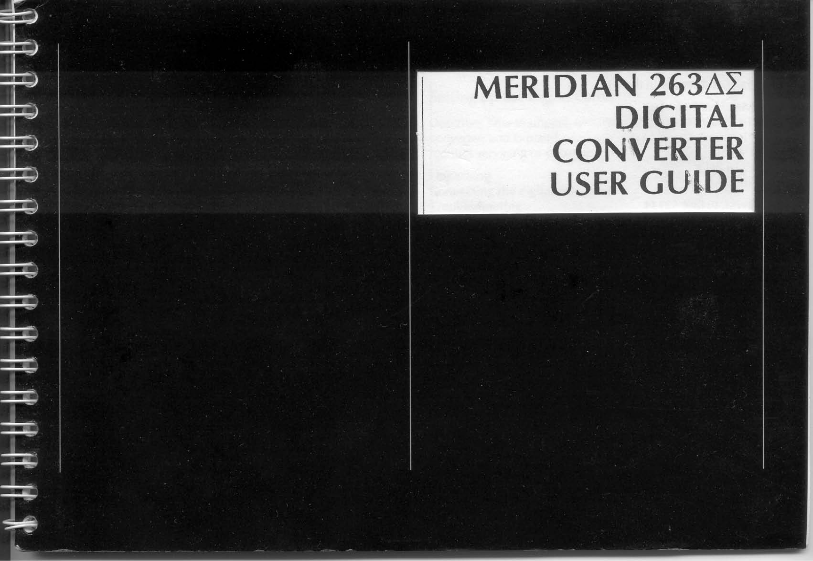 MERIDIAN AUDIO 263 Technical user guide - ManualMachine.com