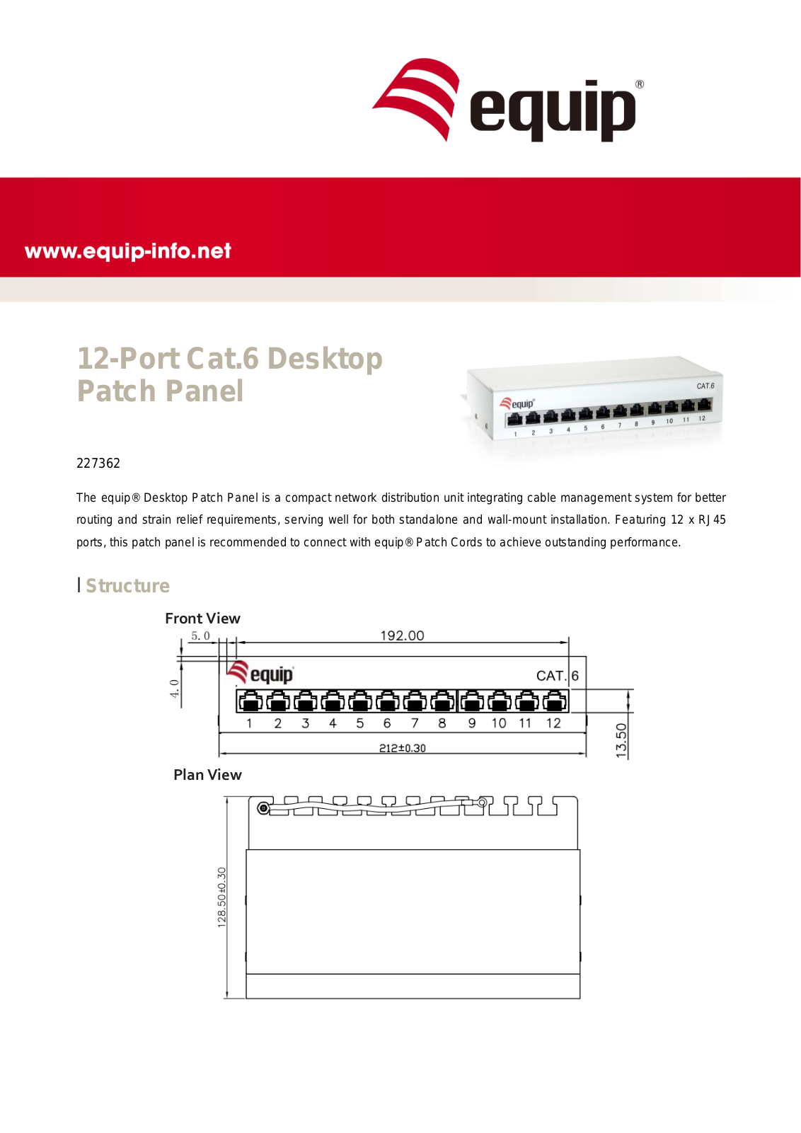 EQUIP EQUIP 227362 Datasheet - ManualMachine.com