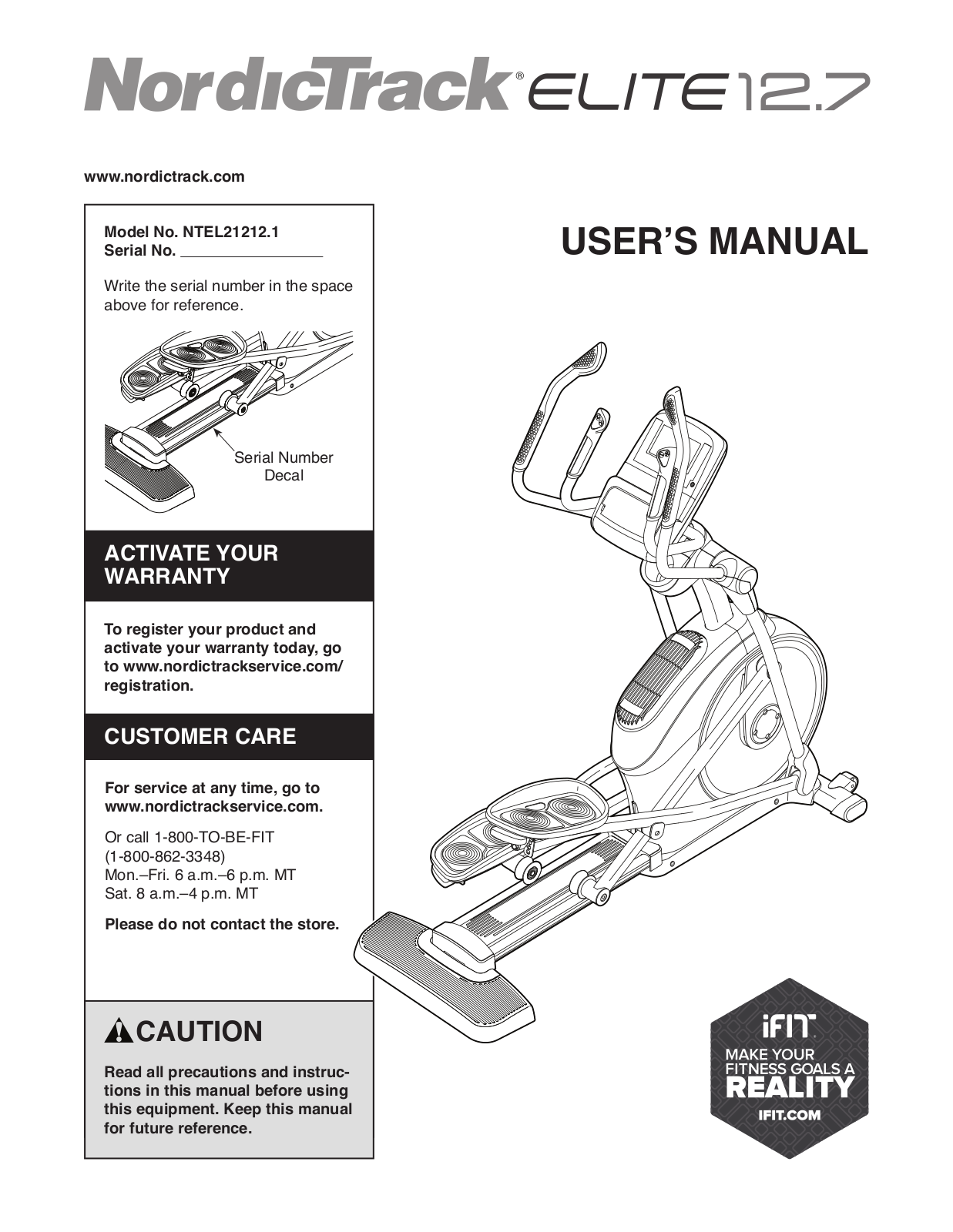 NordicTrack NTEL212121 Owner's Manual