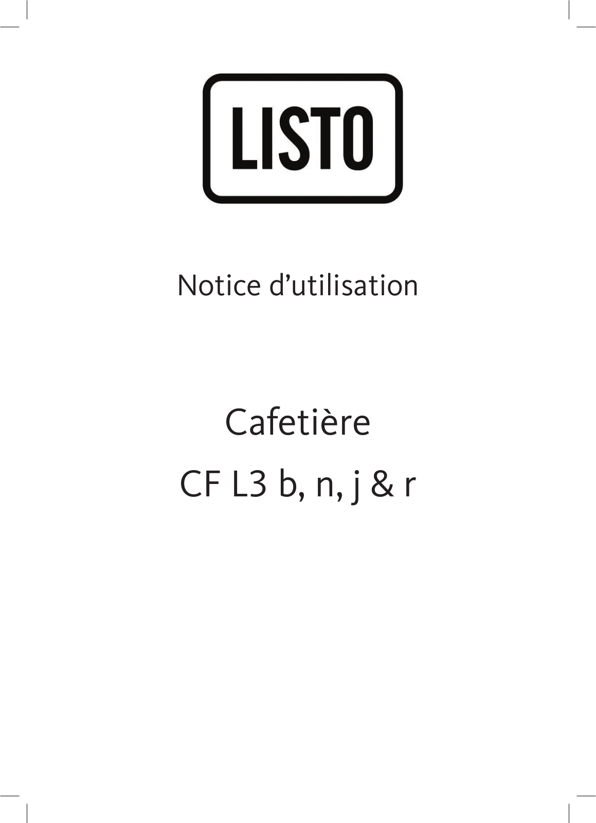 Listo CF L3R User Manual