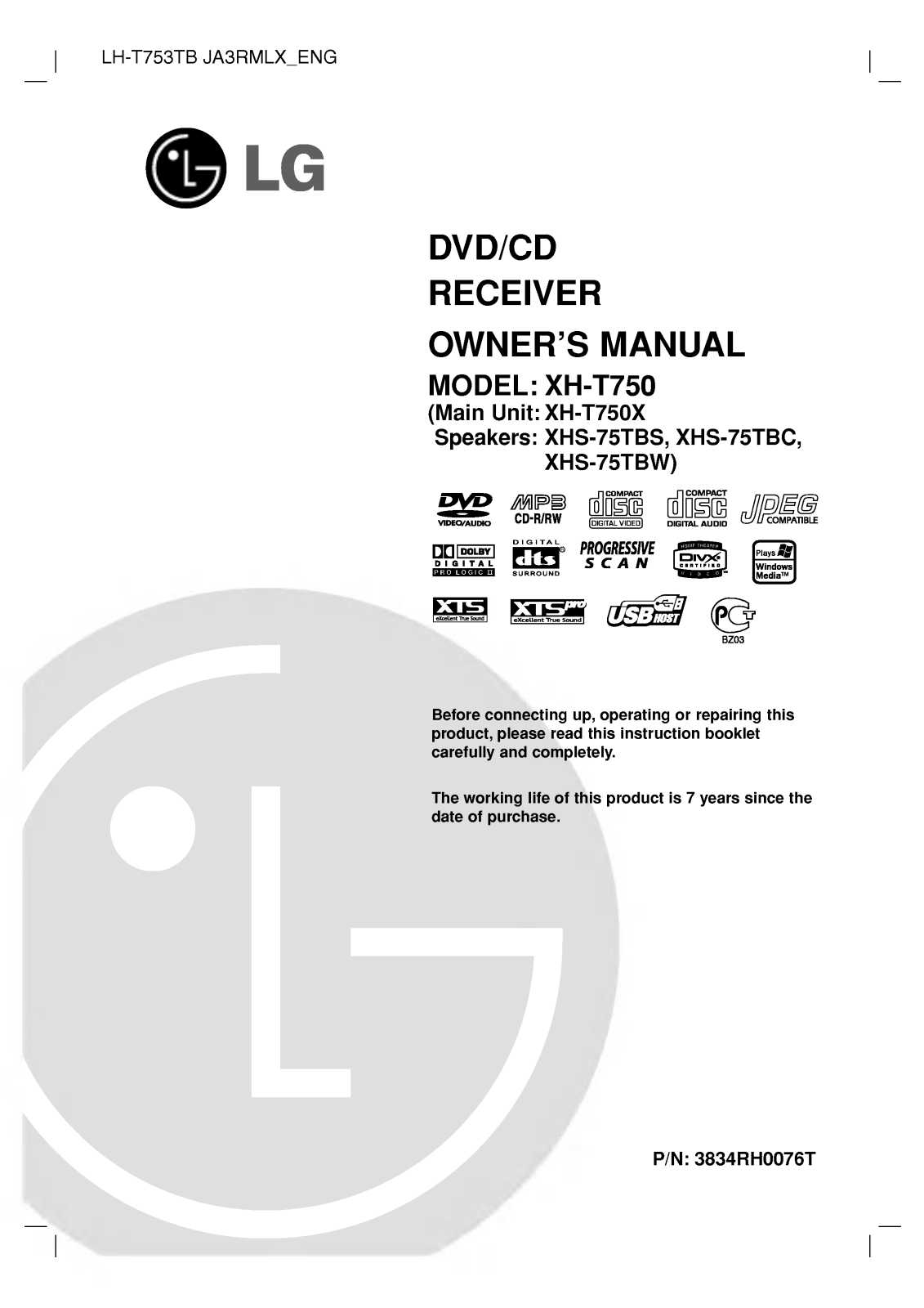 LG LH-T753TB User guide