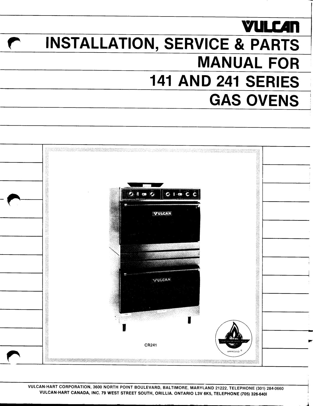 Vulcan 141 Parts List