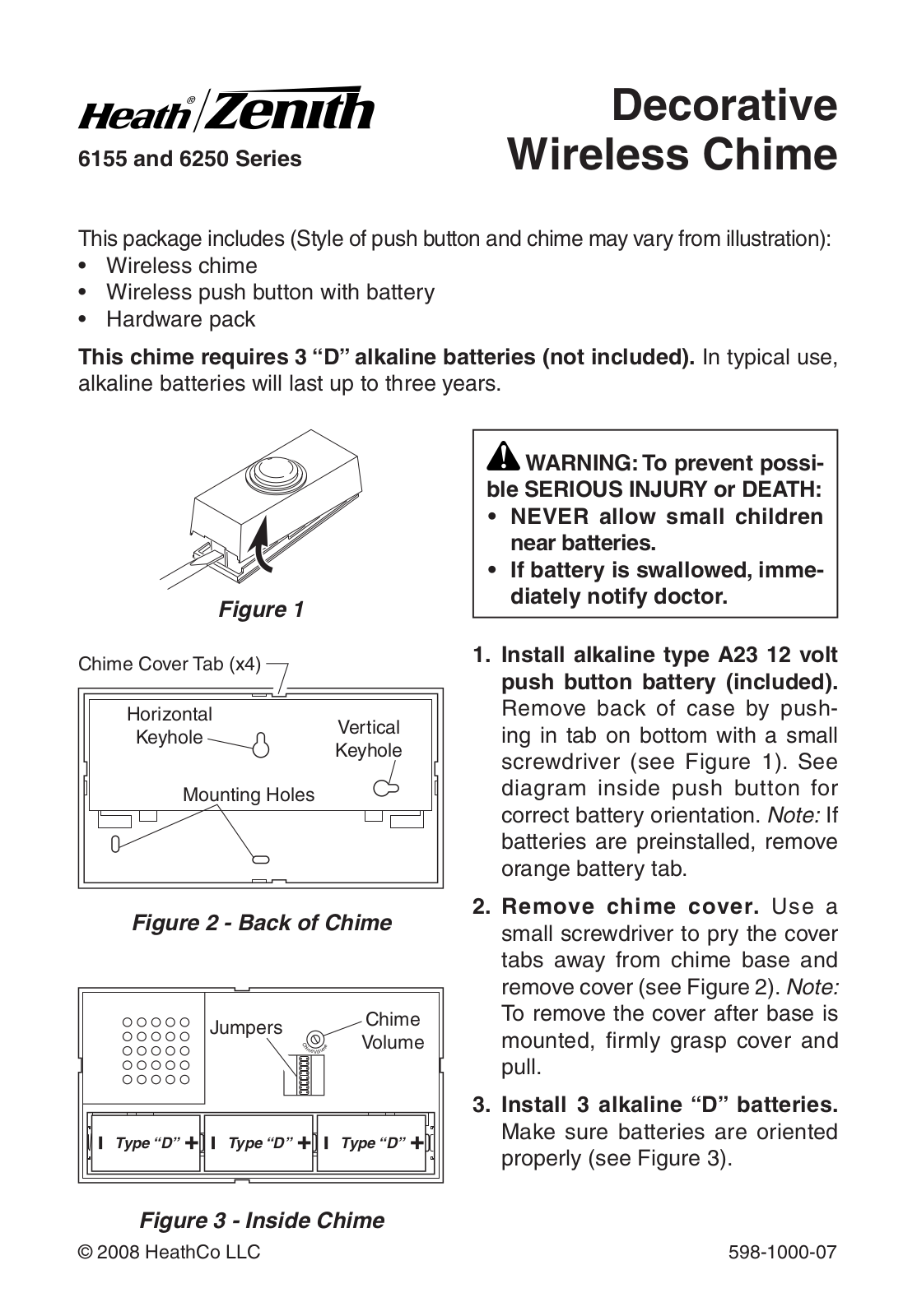 Heath Zenith 598-1000-07 User Manual