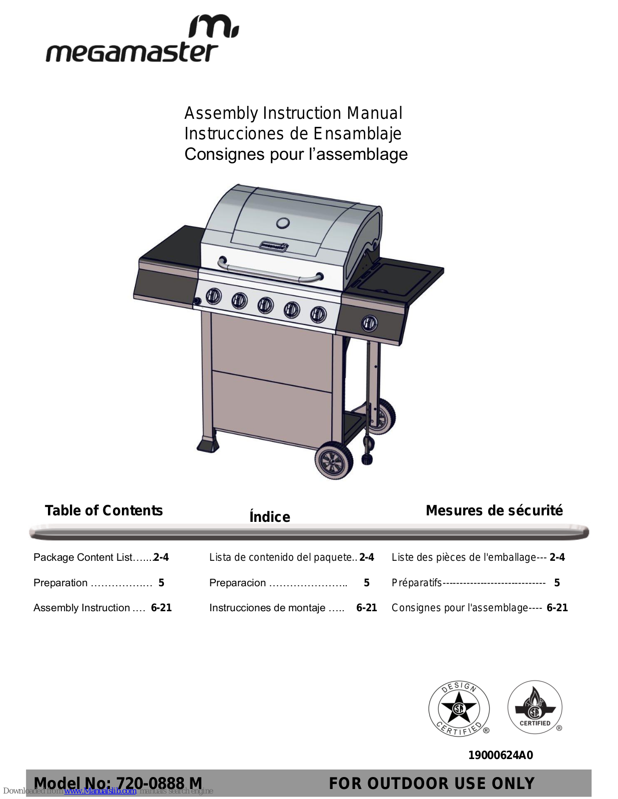 Megamaster 720-0888 M Instructions Manual