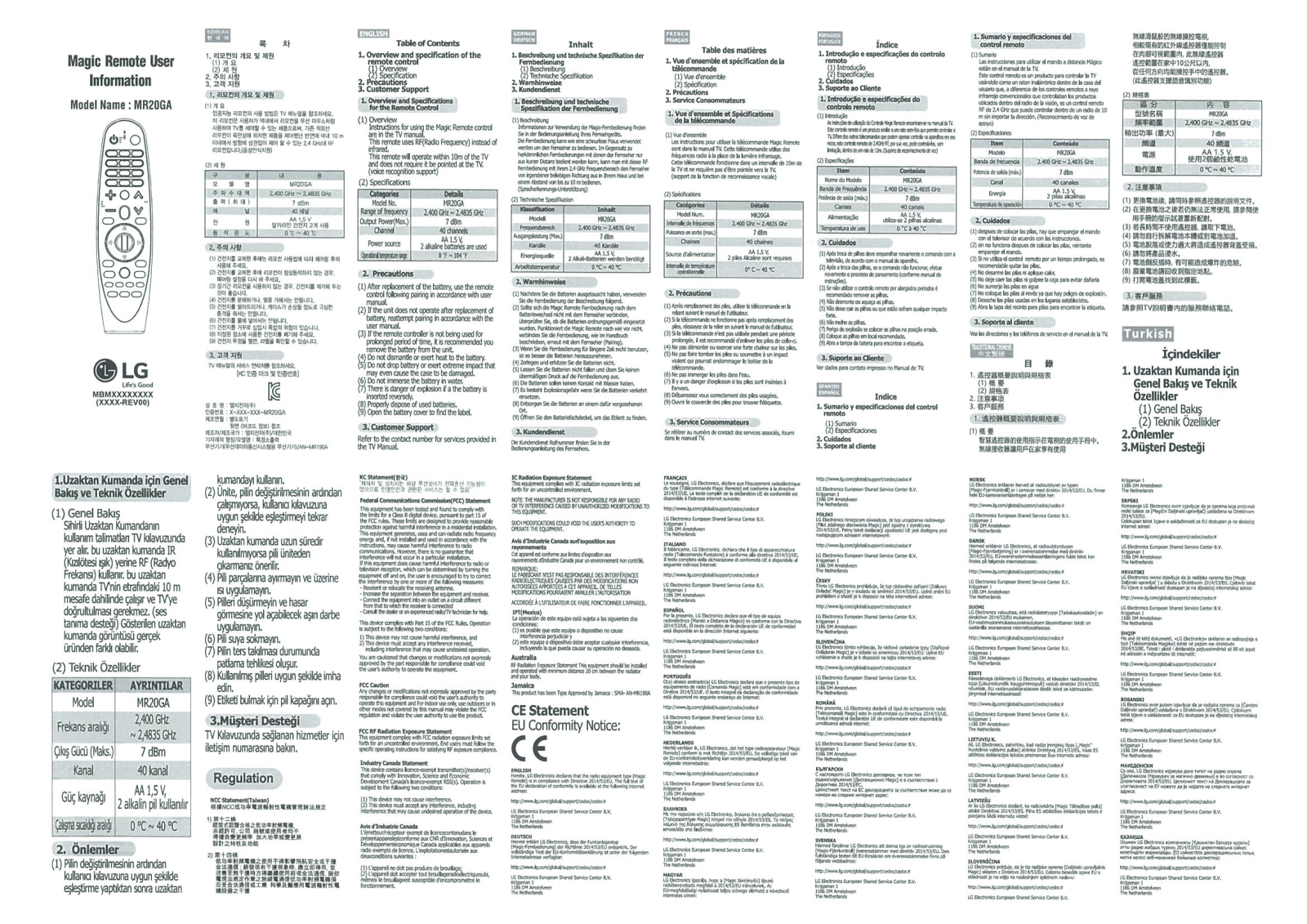 LG MR20GA User Manual
