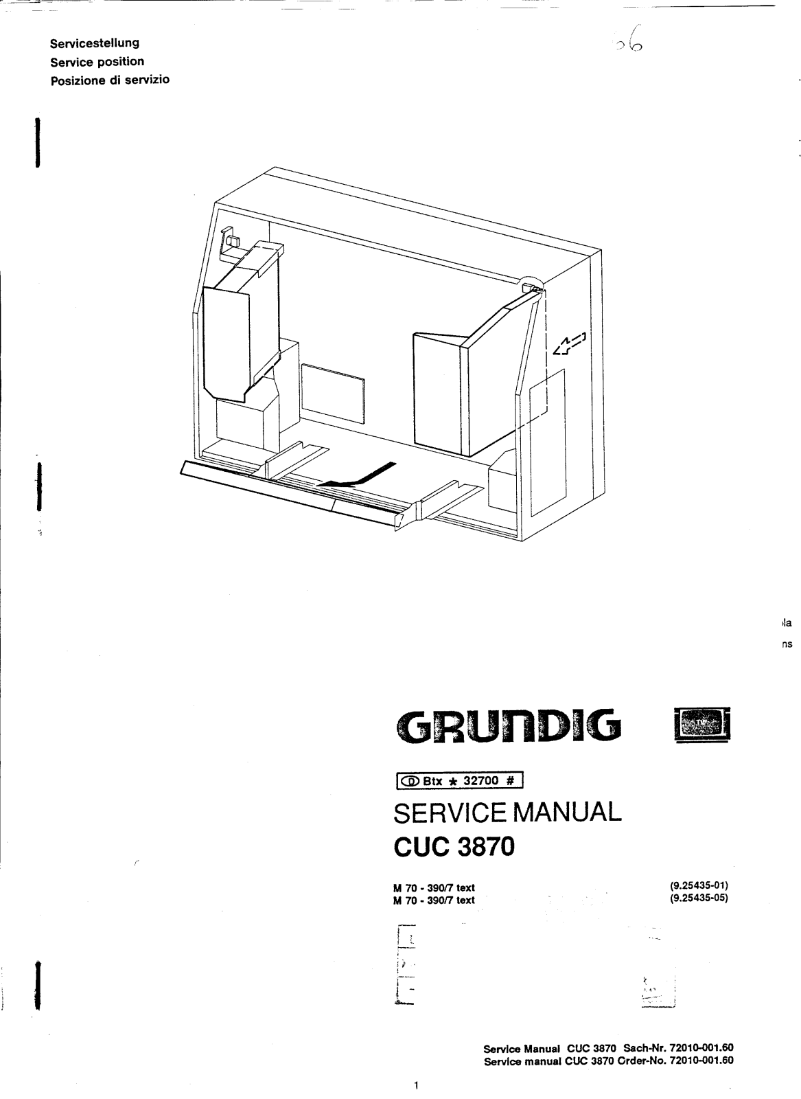 Grundig CUC-3870 Service Manual