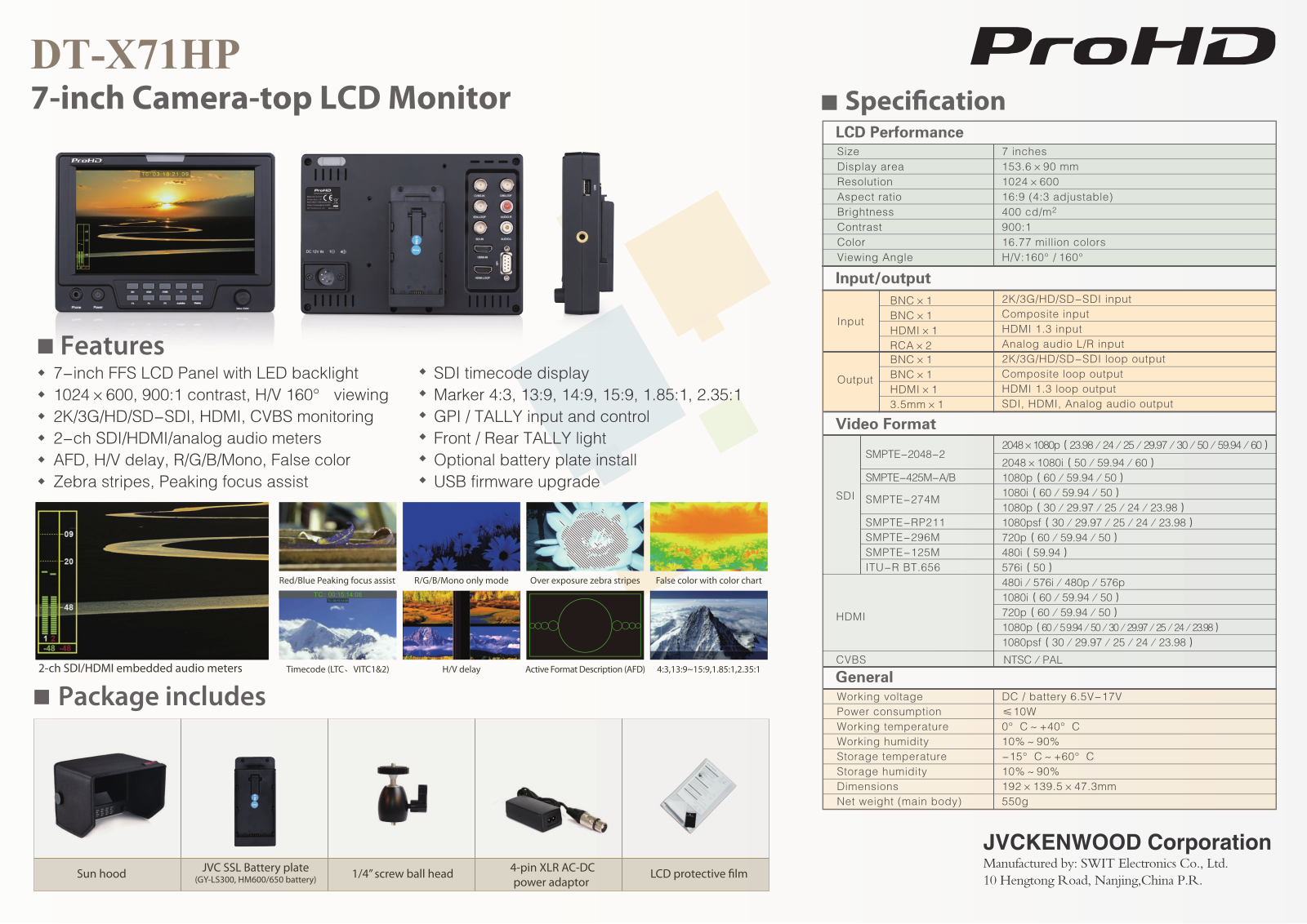 JVC DT-X71HP User Manual