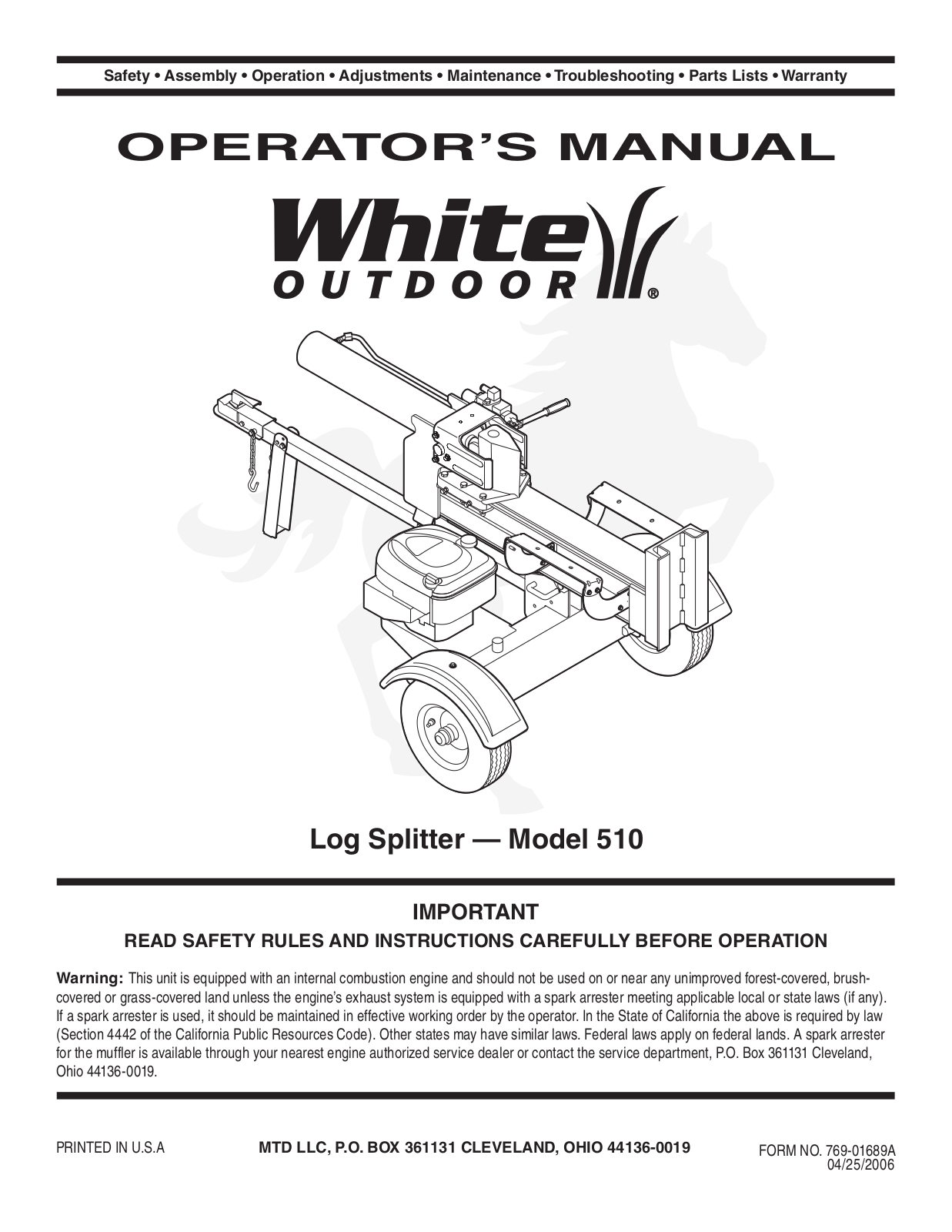 MTD 510 User Manual