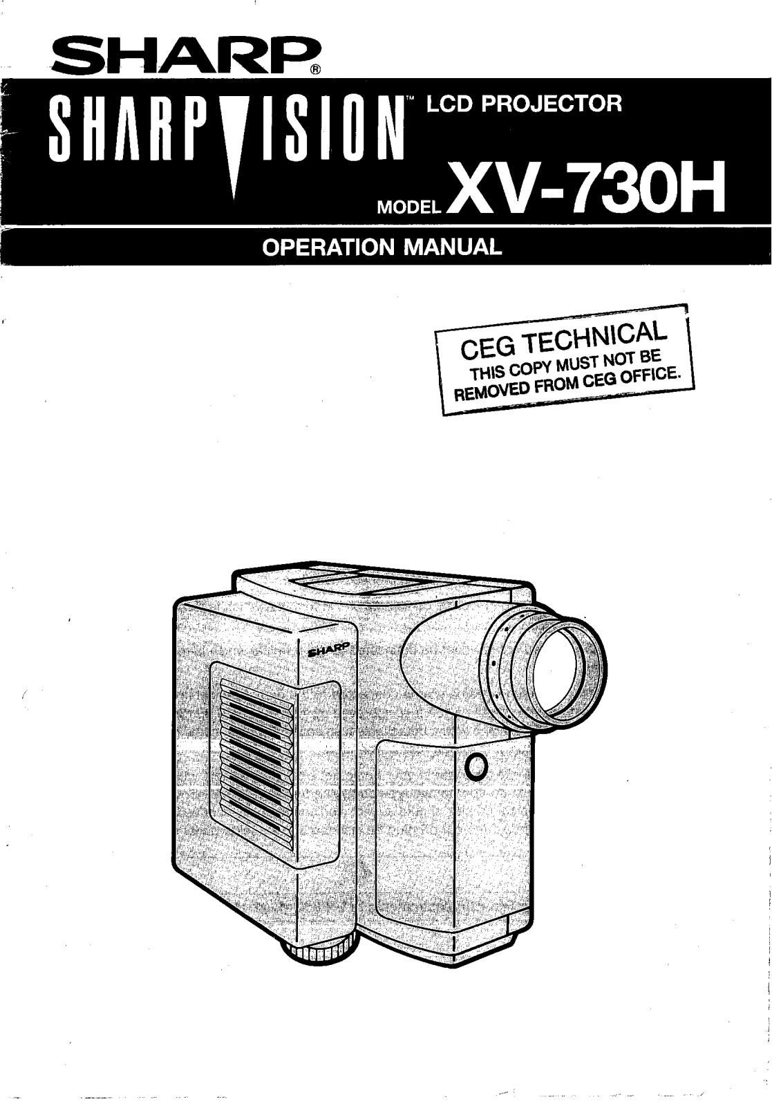 Sharp XV-730H User Manual