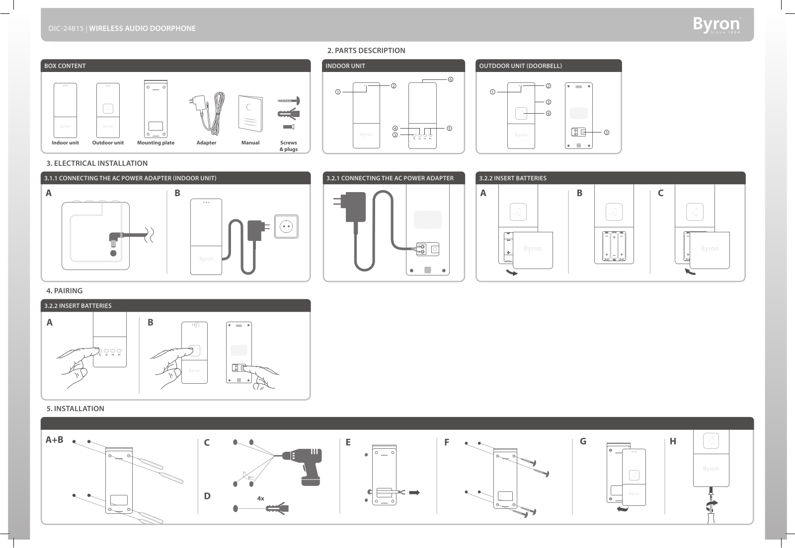 Byron DIC-24815 User guide