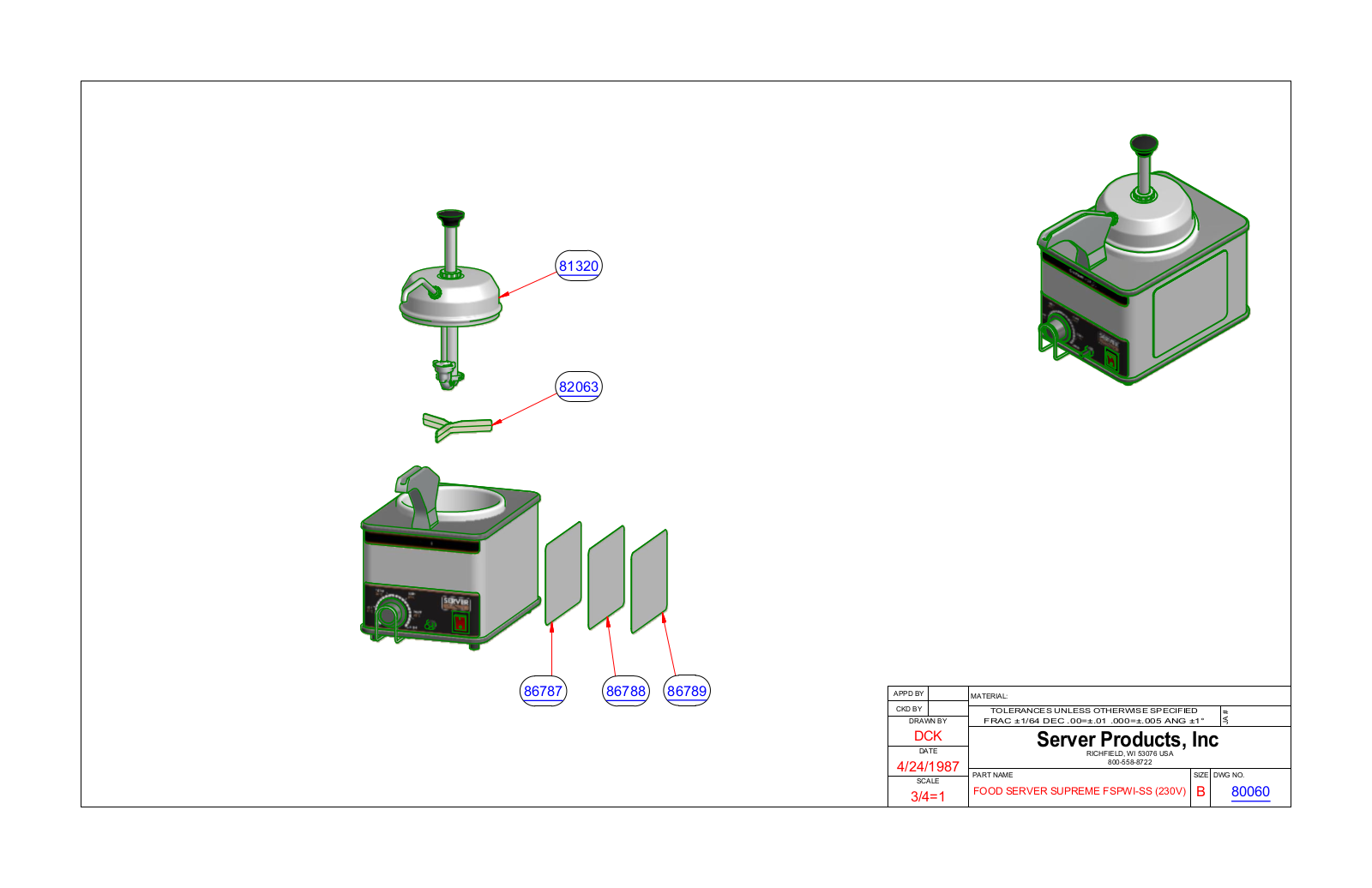 Server 80060 Parts Manual