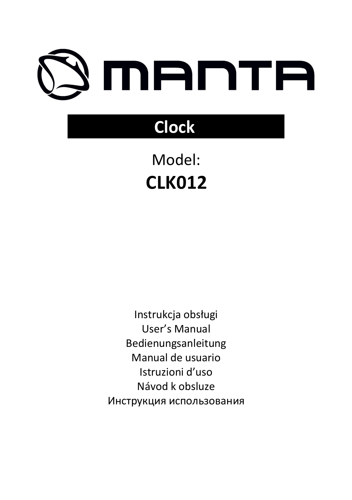 Manta CLK012 User Manual