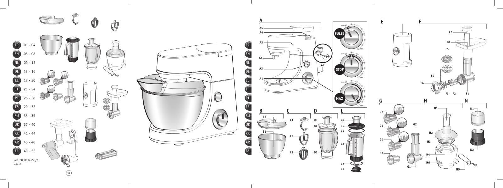 MOULINEX QA507GB1 MASTERCHEF GOURMET User Manual