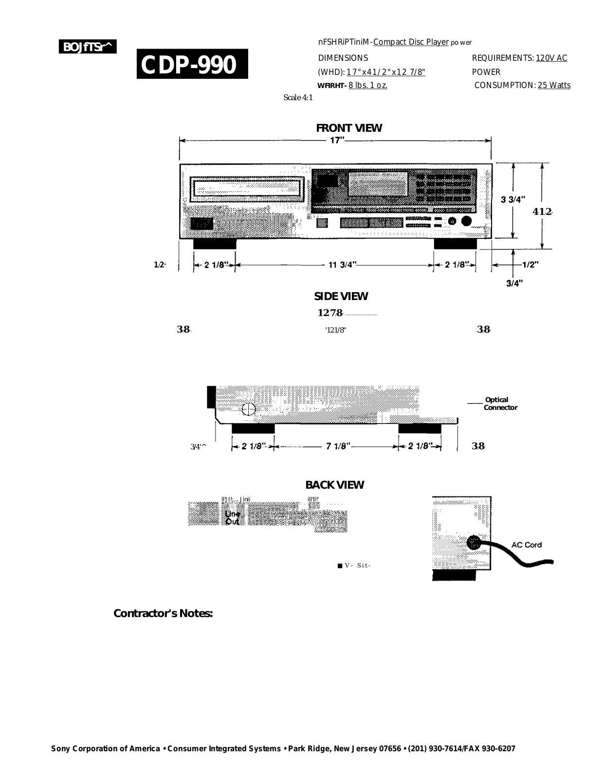 Sony CDP-990 User Manual