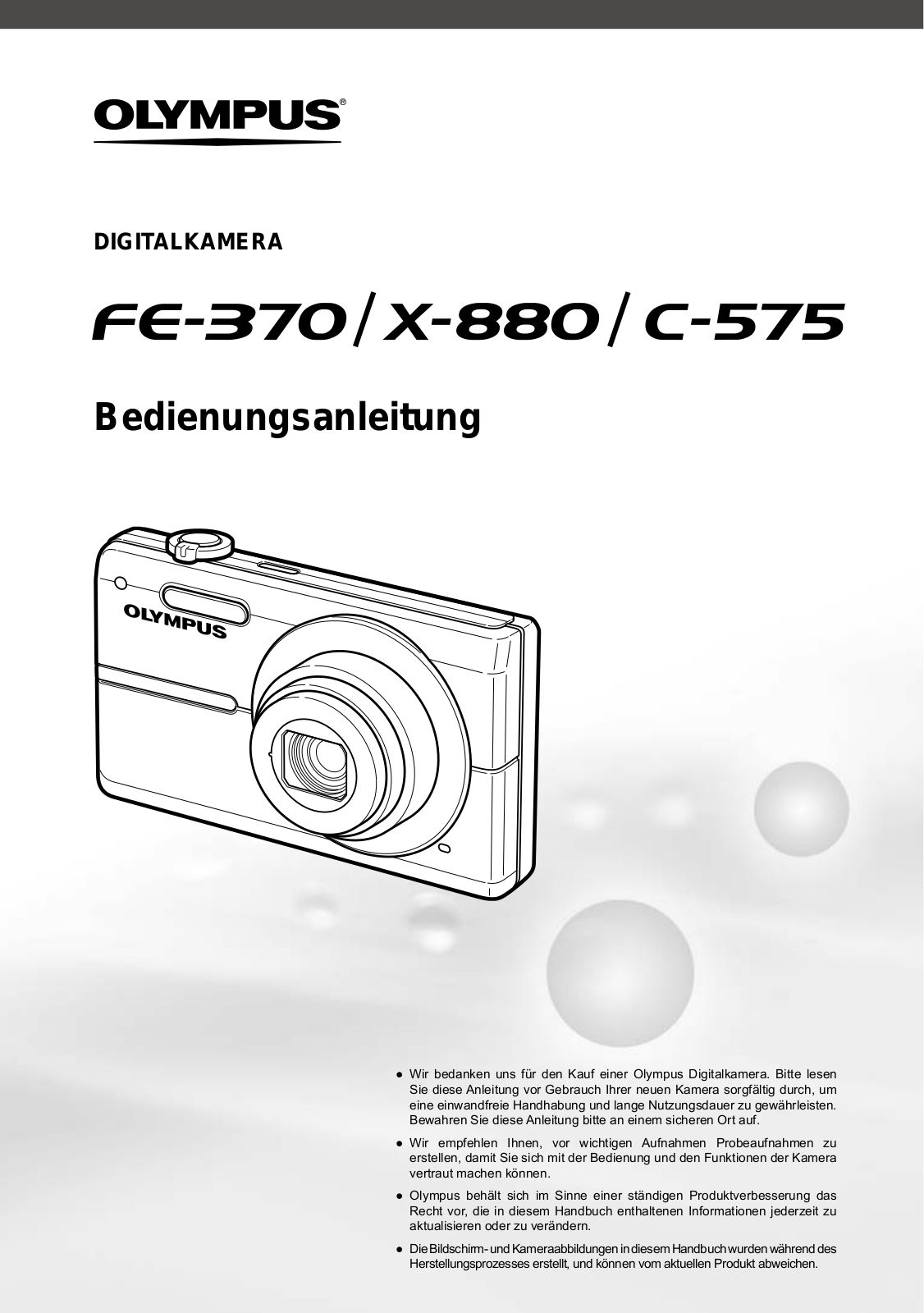 OLYMPUS FE-370 User Manual