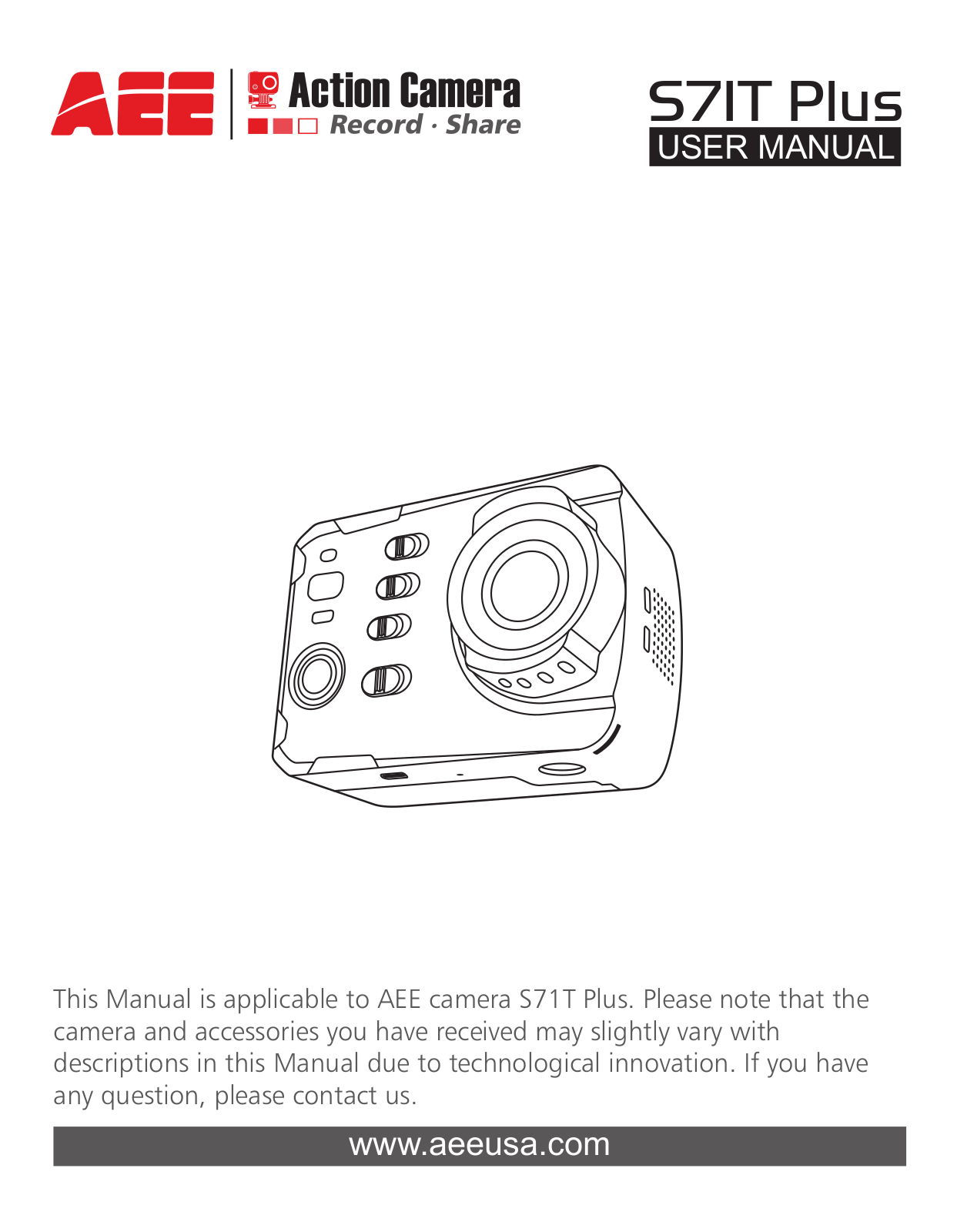 Aee S71T Plus User Manual