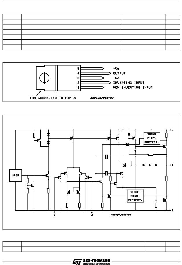 SGS Thomson Microelectronics TDA2050 Datasheet