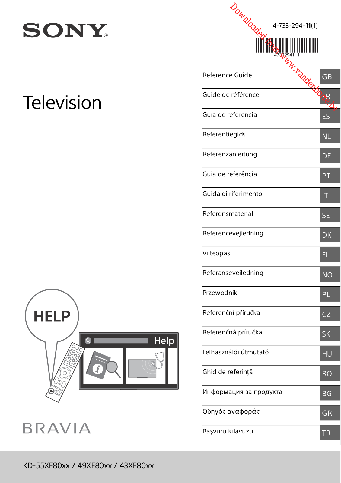 SONY KD43XF8096BAEP User Manual