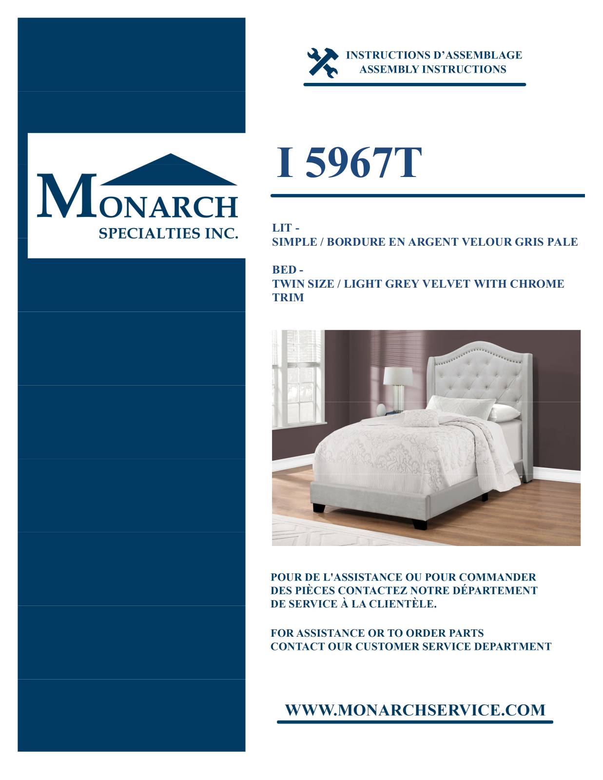 Monarch I5967T Assembly Guide