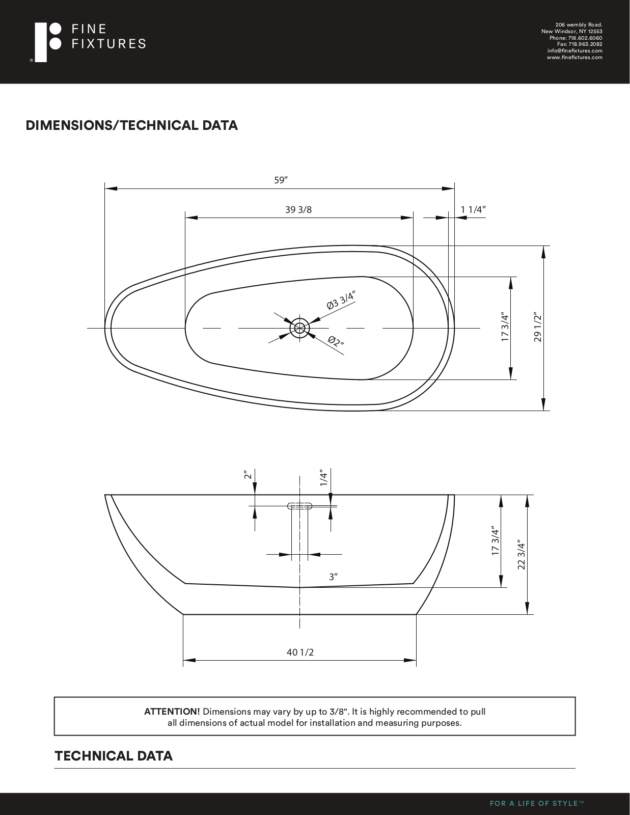 Fine Fixtures EAFK1129 Specifications - ManualMachine.com