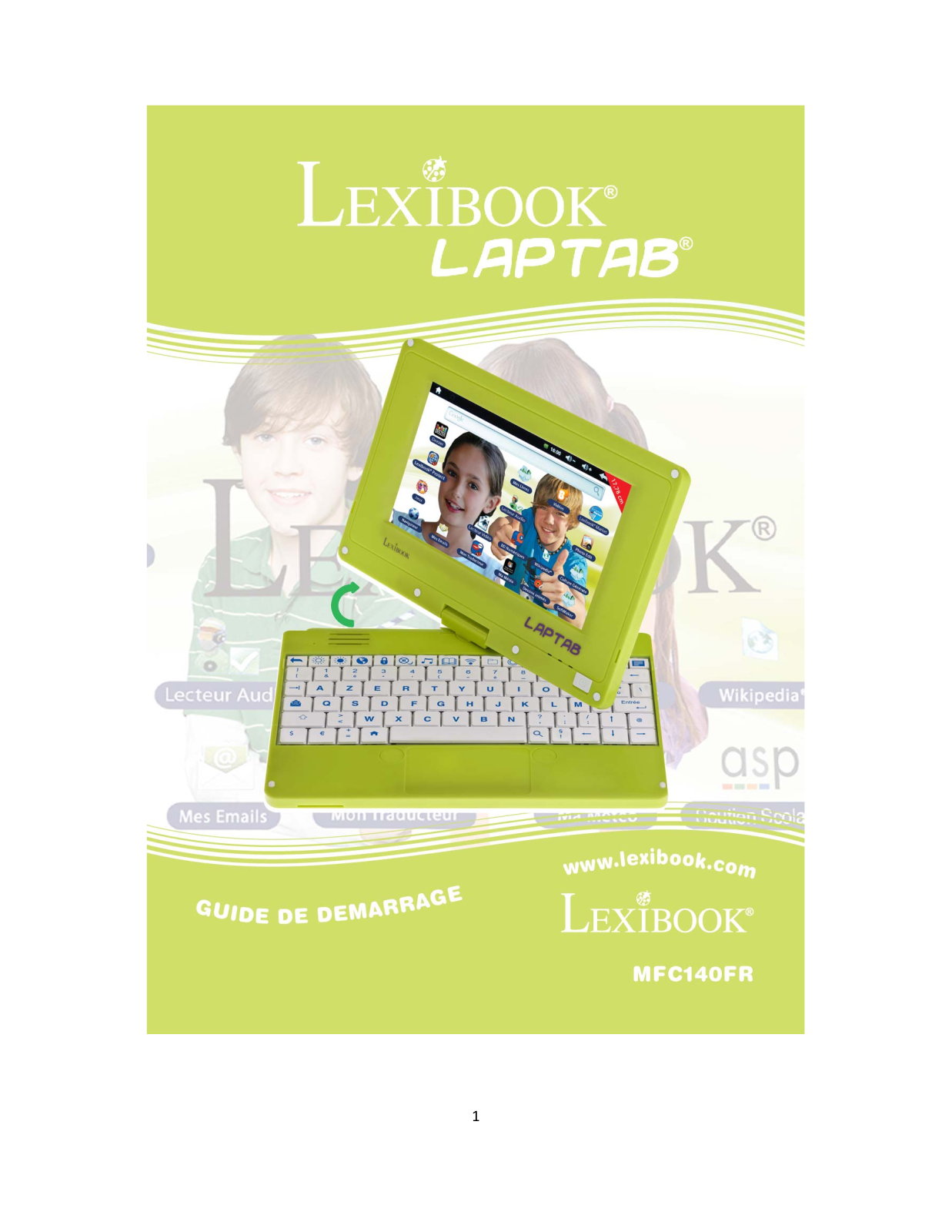 LEXIBOOK Yeno 100, Lap Tab Guide de démarrage