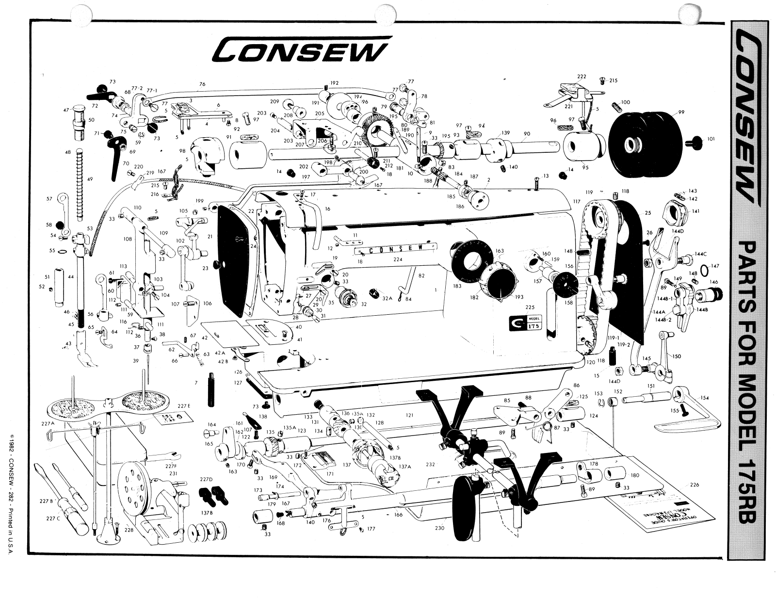 CONSEW 175RB Parts List