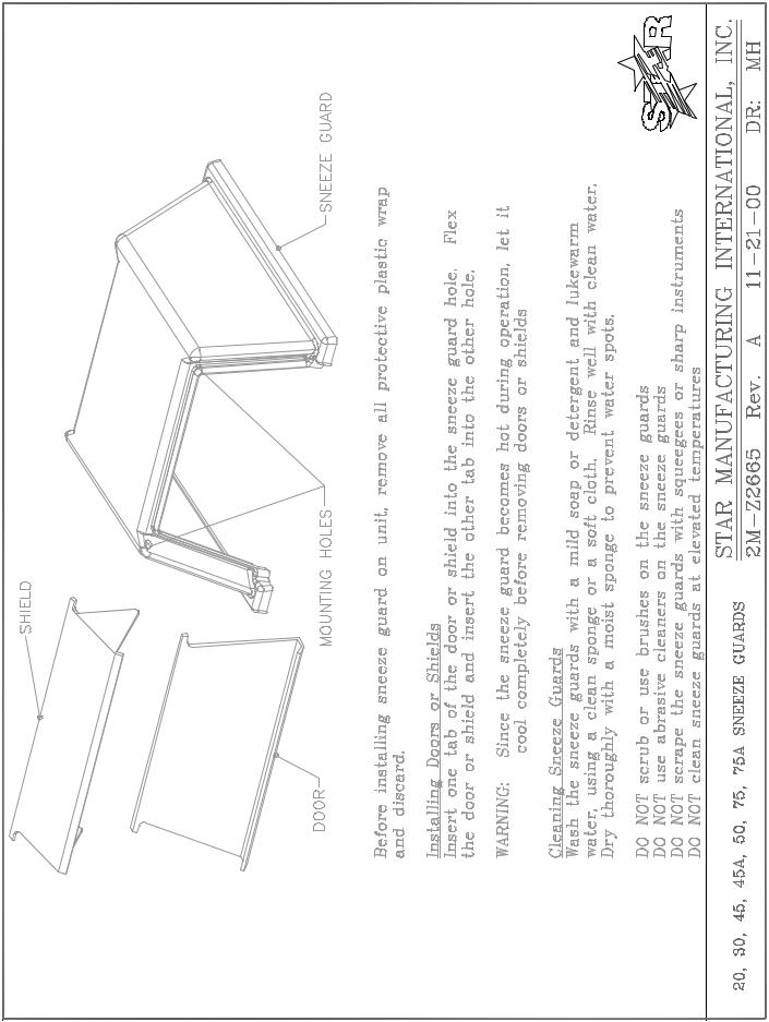 Star Manufacturing 45SG-FCA, 75SG-FCA Service Manual