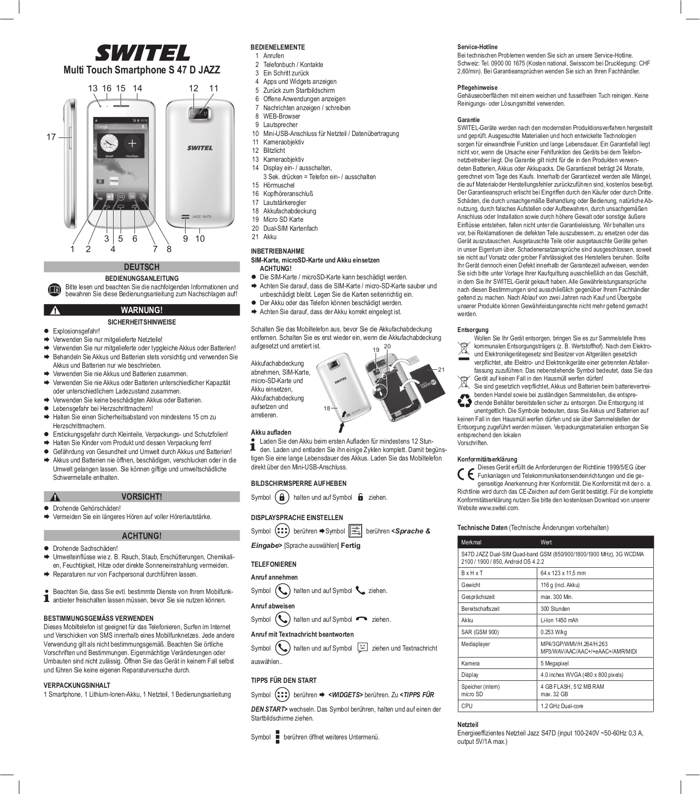 Switel S47D User Manual