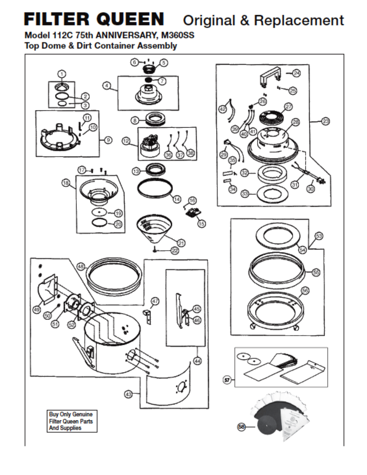 Filter Queen 112c Owner's Manual