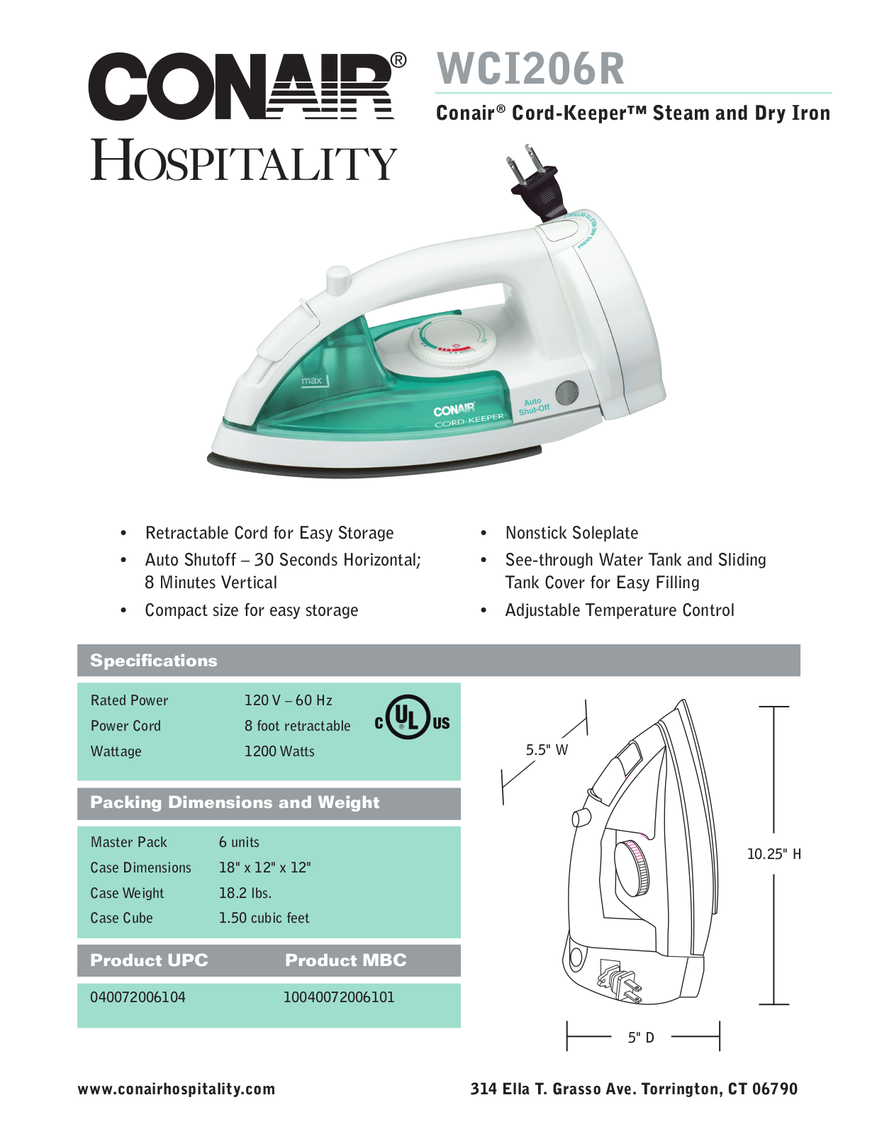 Waring WCI206R User Manual