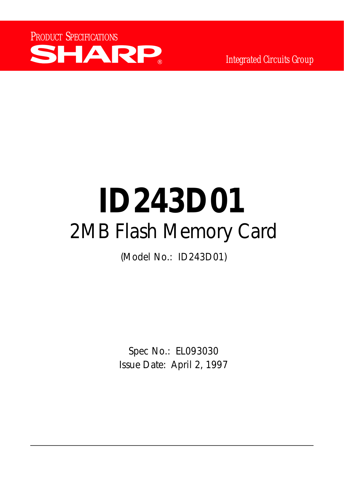 Sharp ID242D01 Datasheet