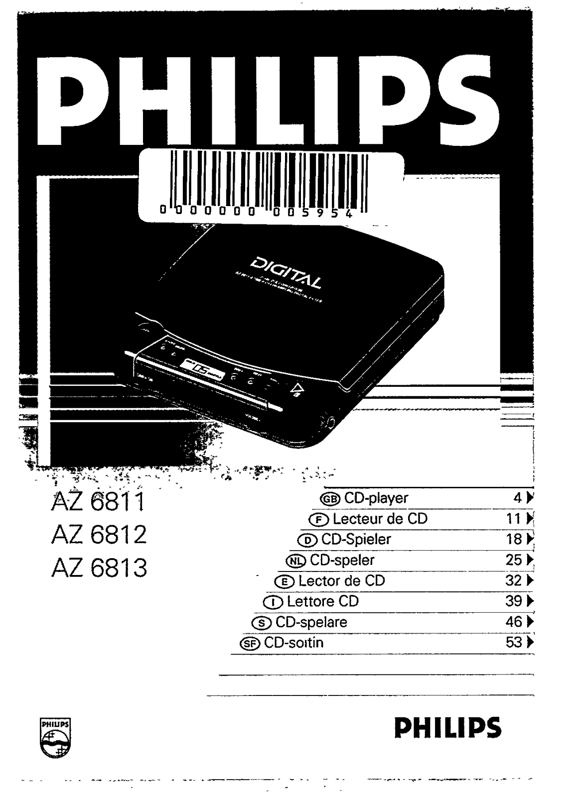 Philips AZ6811, AZ6813 User Manual