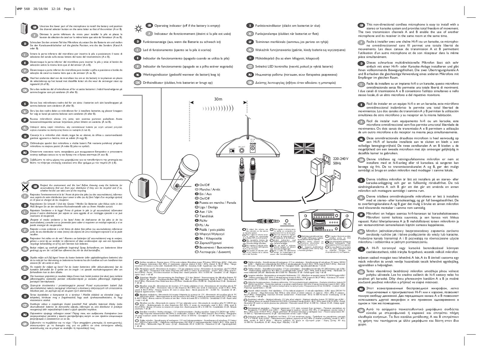 THOMSON WMP560 User Manual