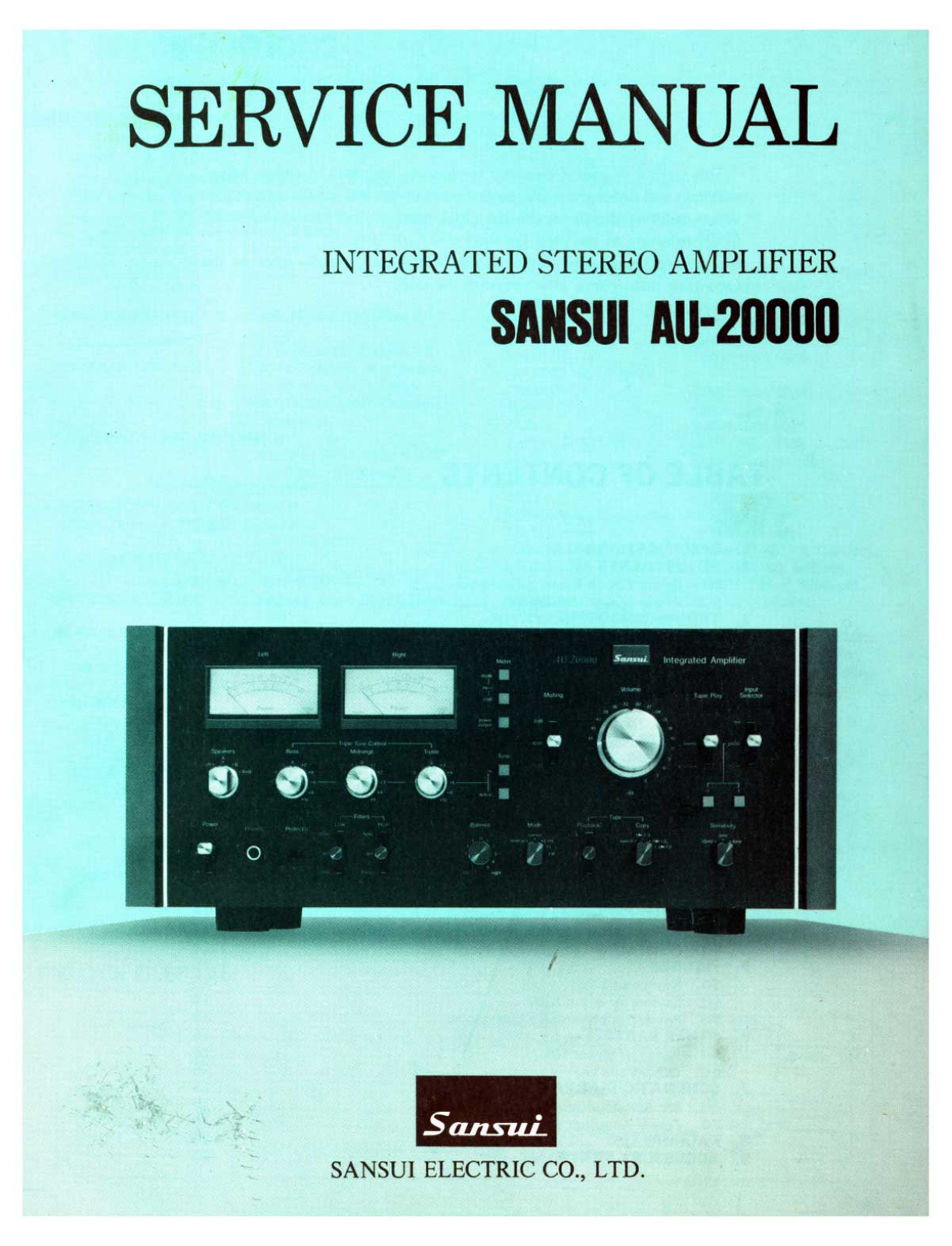 Sansui AU-20000 Service manual