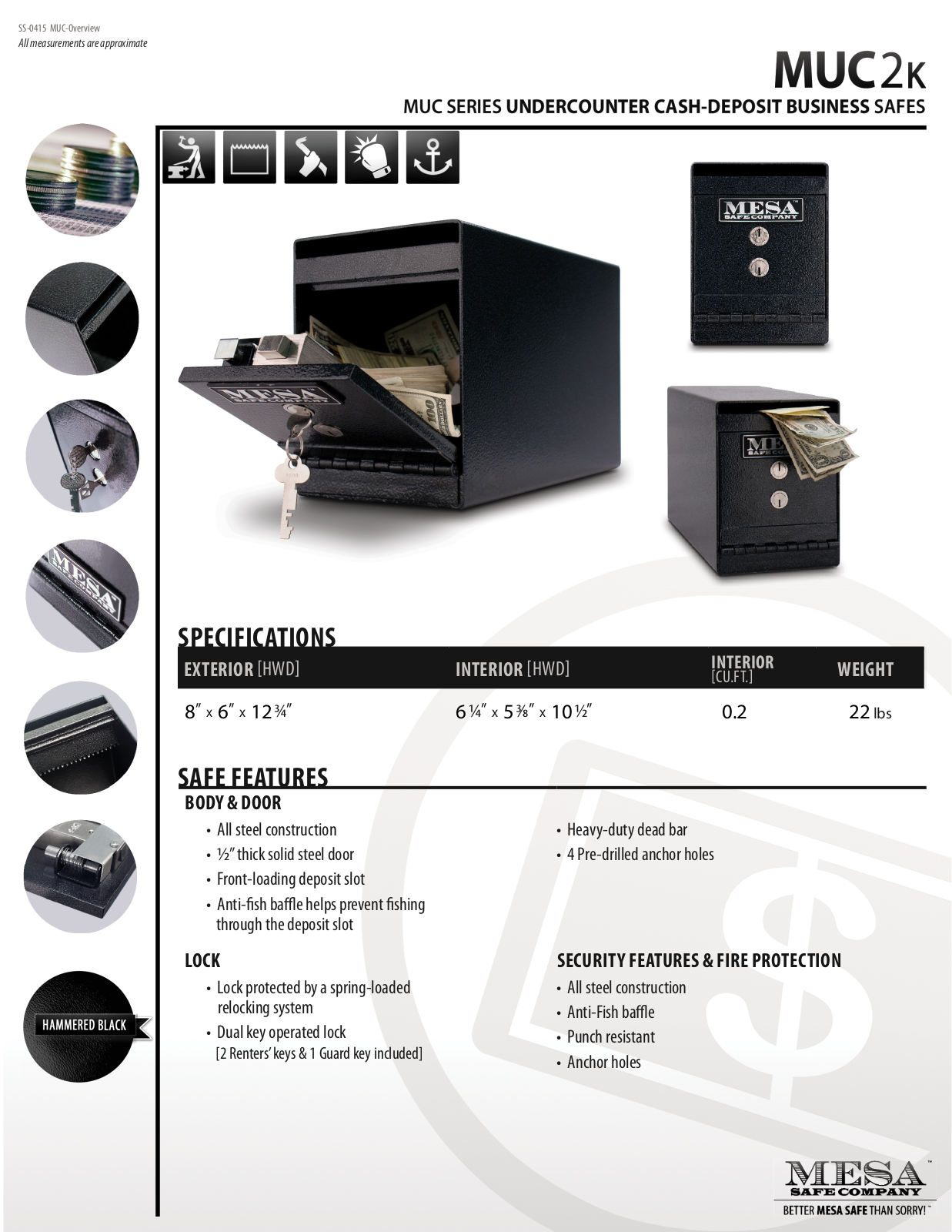 Mesa Safe Co. MSC1005 Specifications - ManualMachine.com