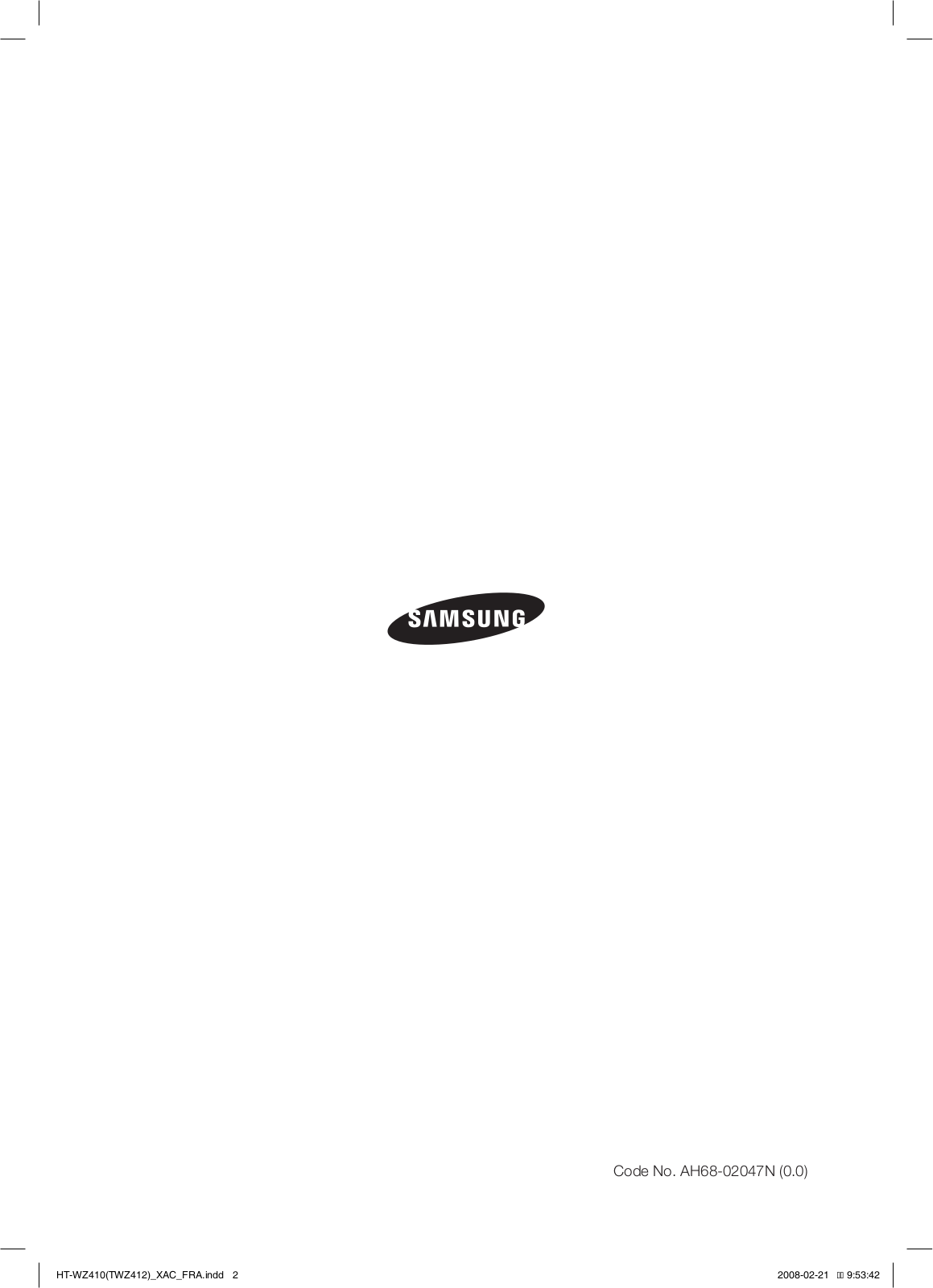 Samsung HT-WZ410, HT-TWZ412 User Manual