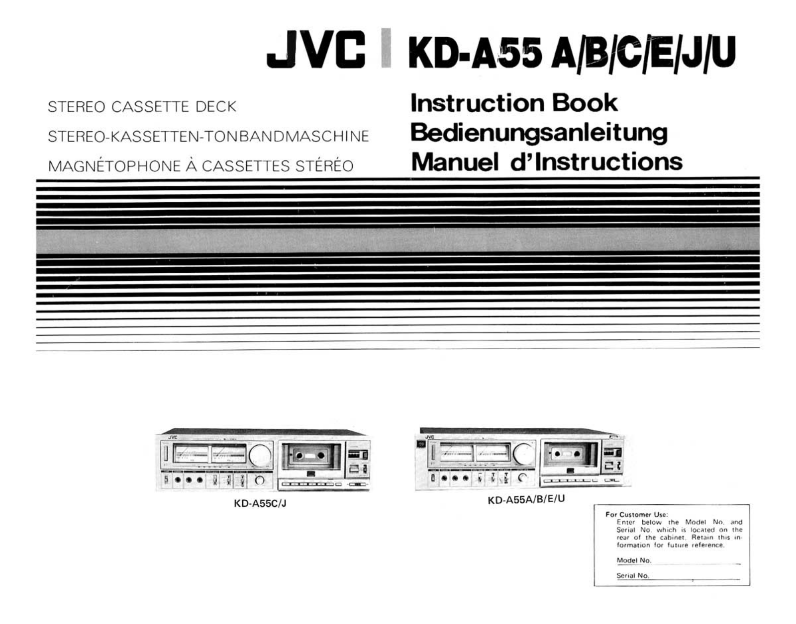 JVC KDA-55 Owners manual