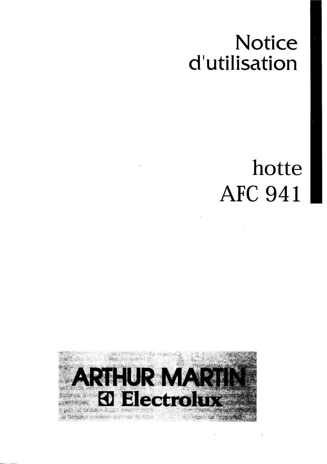 Arthur martin AFC941 User Manual