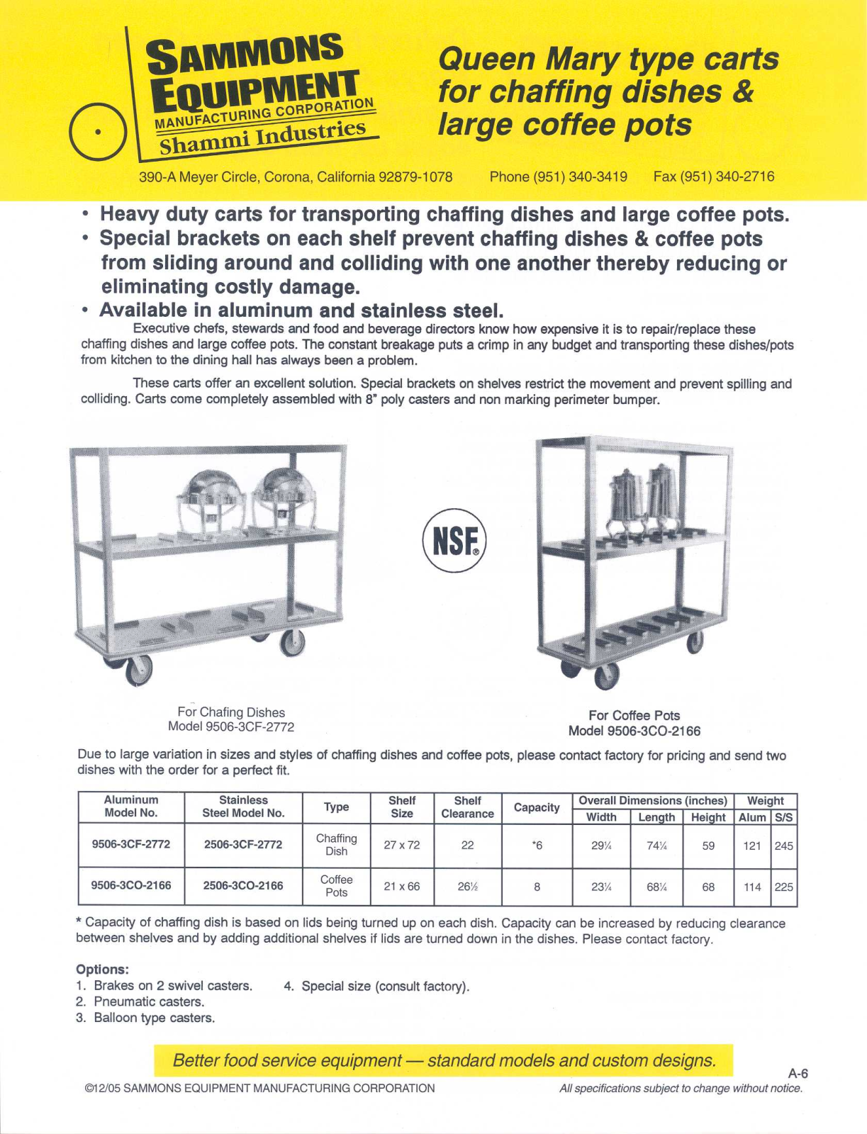 Sammons Equipment 2506-3CF-2772 User Manual