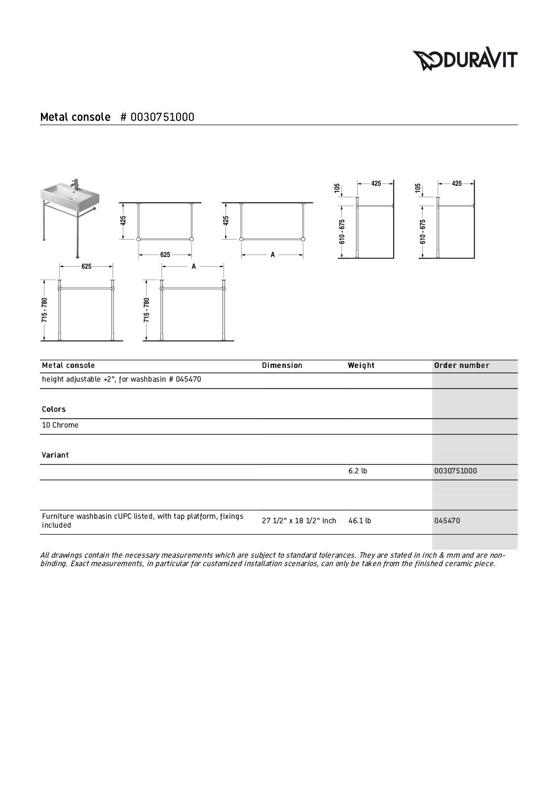 Duravit DRV1941 Dimensions - ManualMachine.com
