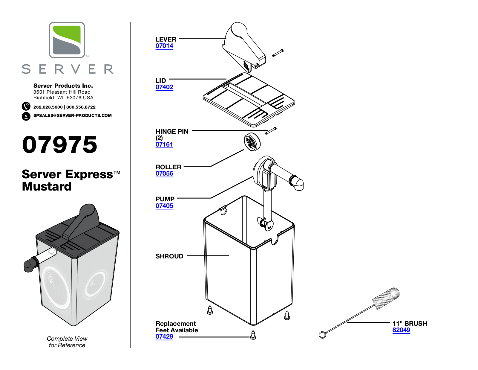 Server 07975 Parts List