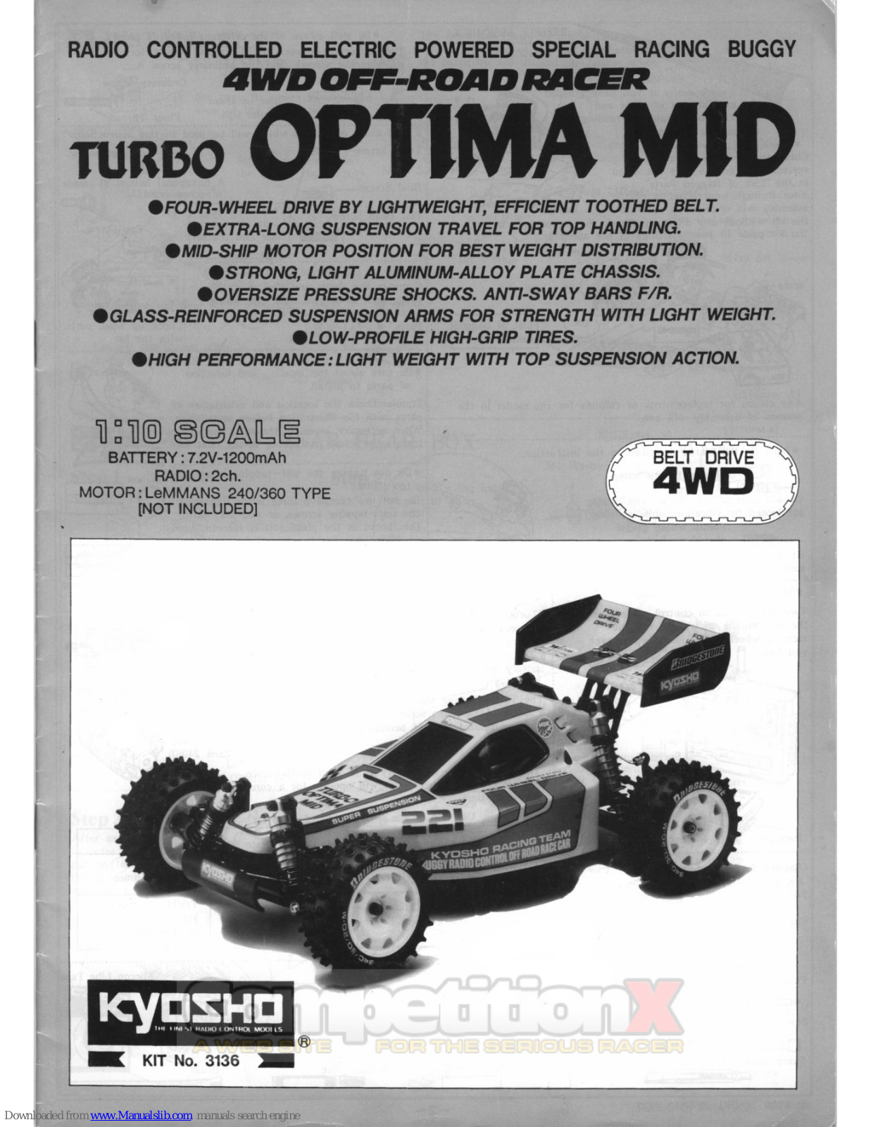 Kyosho Turbo Optima Mid User Manual