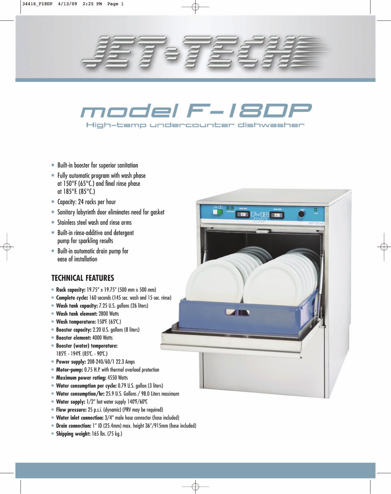 Jet Tech F-180P User Manual