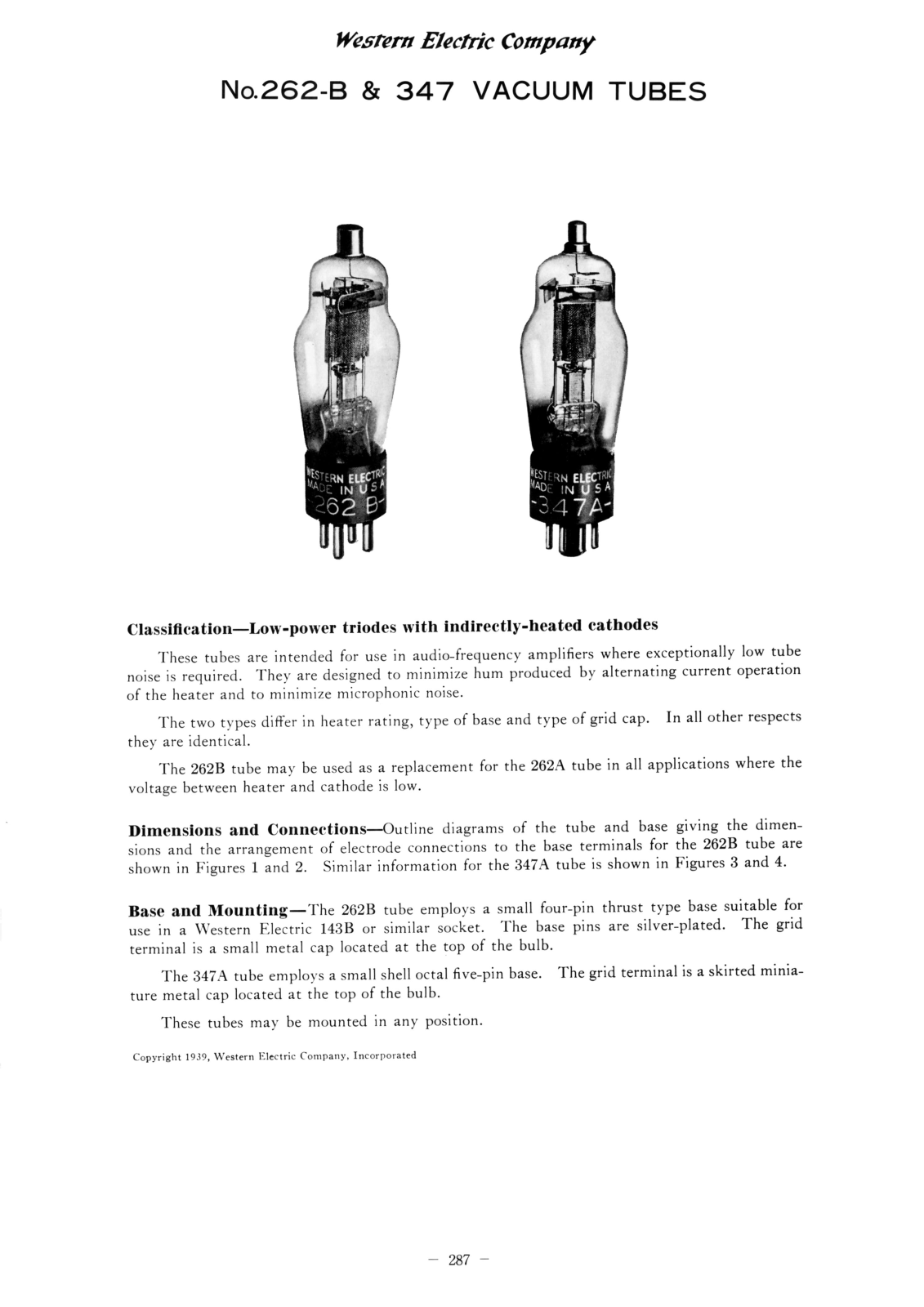 Western Electric 262-B, 347 Schematic