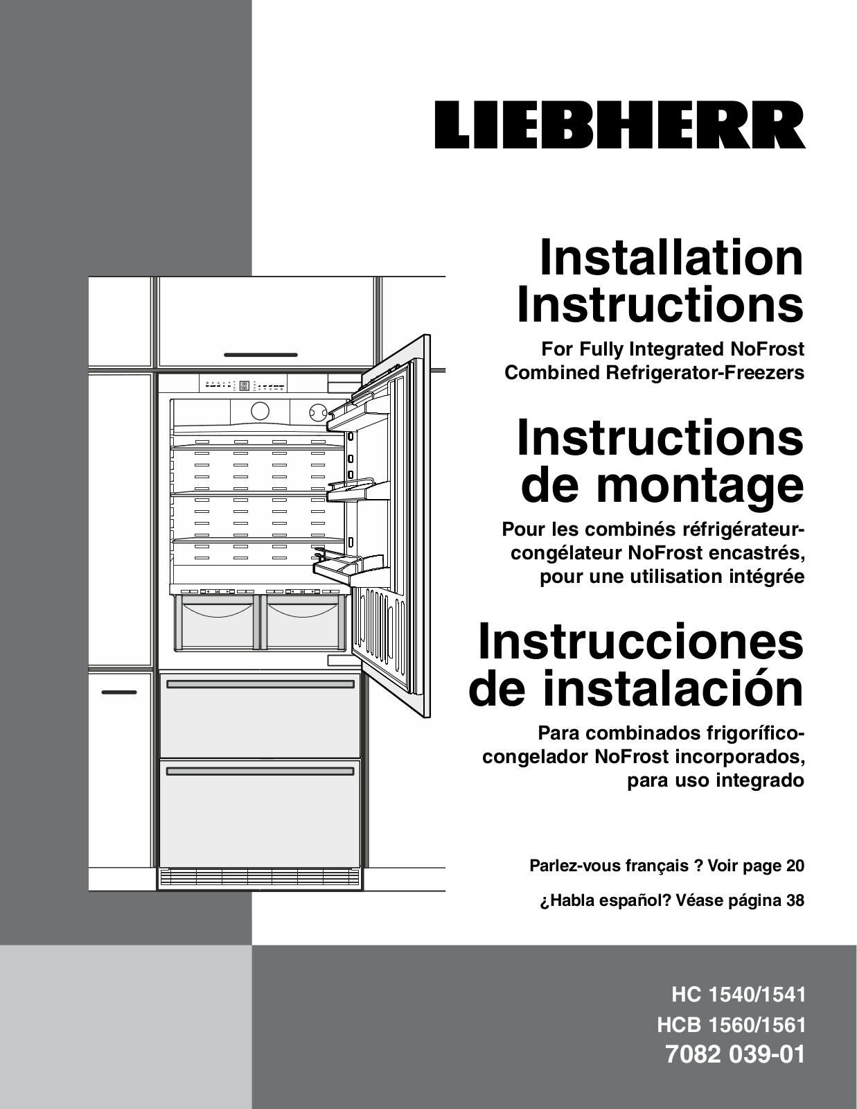 Liebherr HC 1540, HCB 1560 Installation Guide