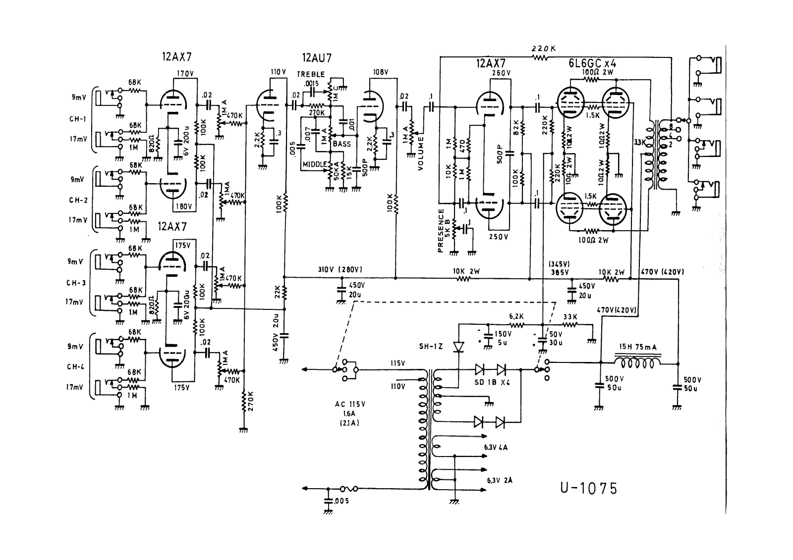 Unicord u 1075 schematic