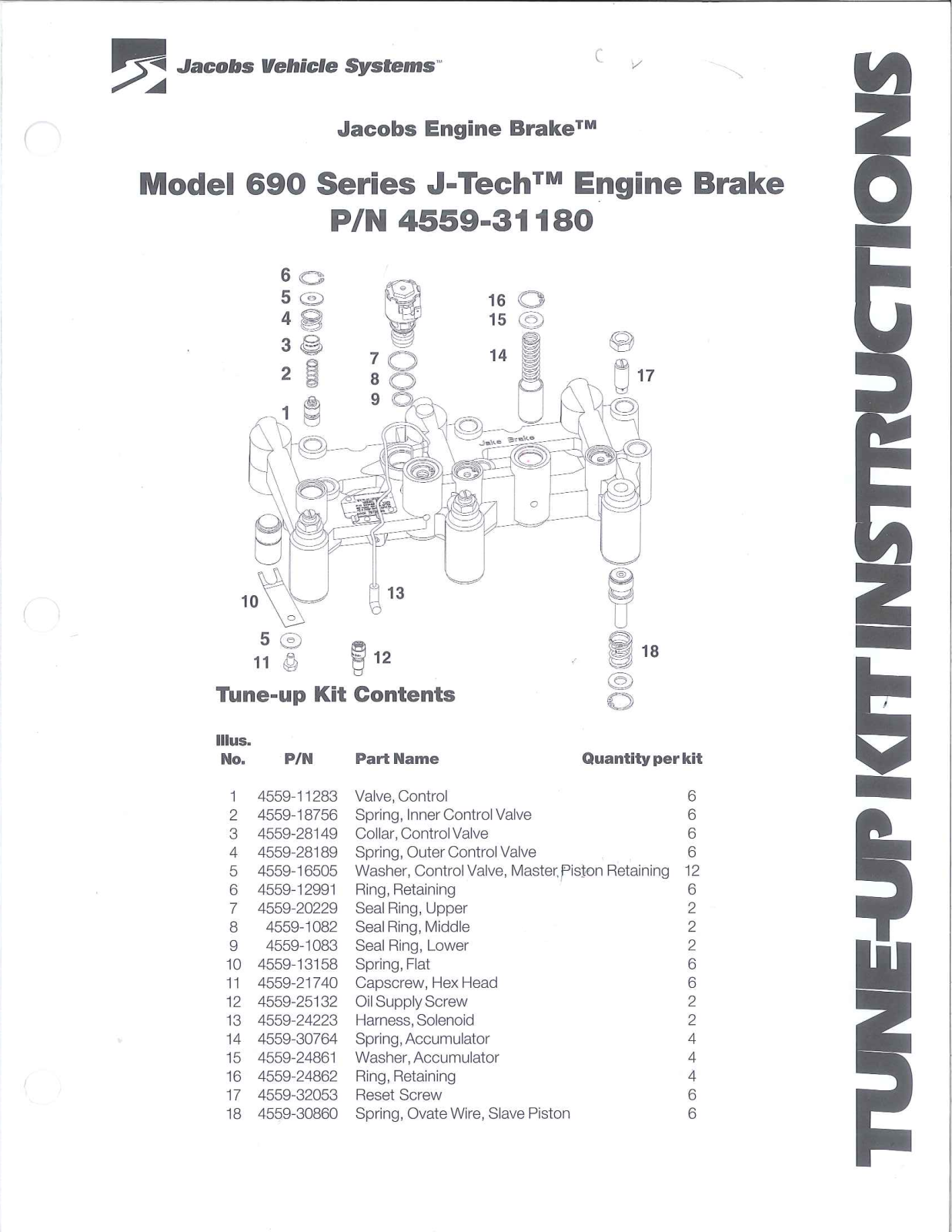 JAKE BRAKE 690 Instruction Manual