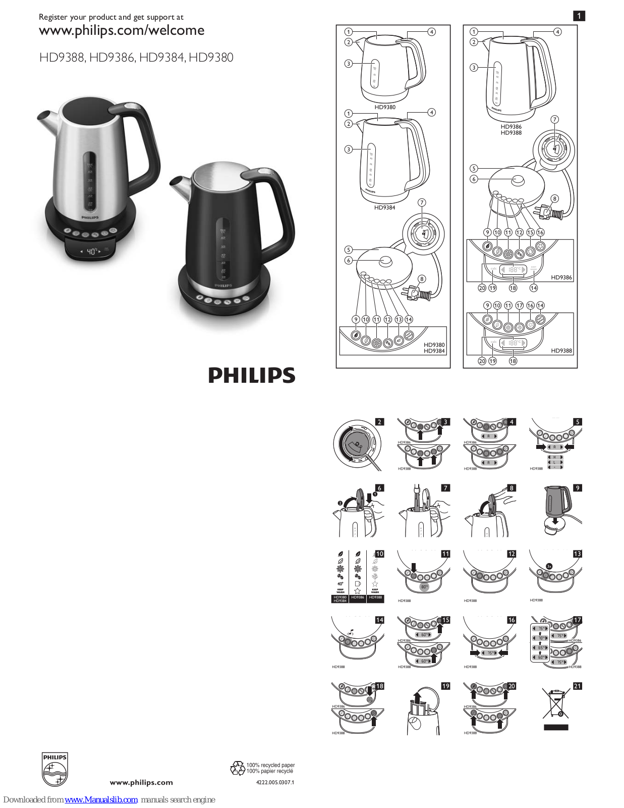 Philips HD9388, HD9384, HD9380, HD9386 User Manual