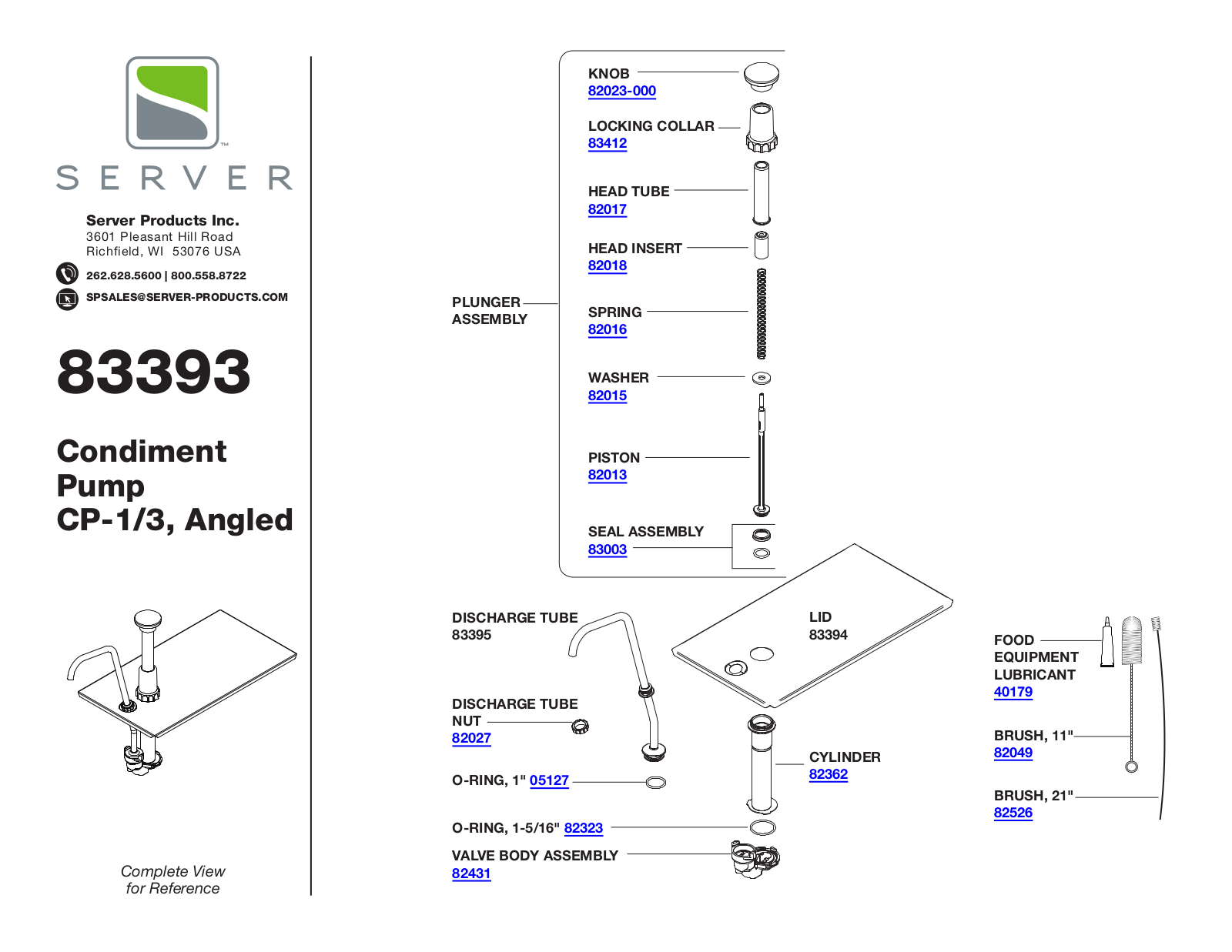 Server 83393 Parts Manual