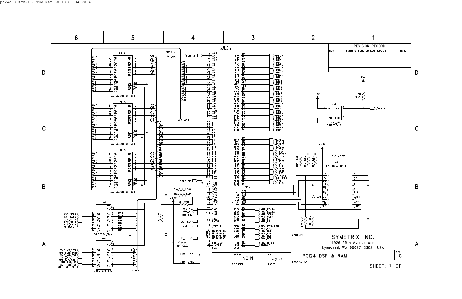 Symetrix PC124 Schematic